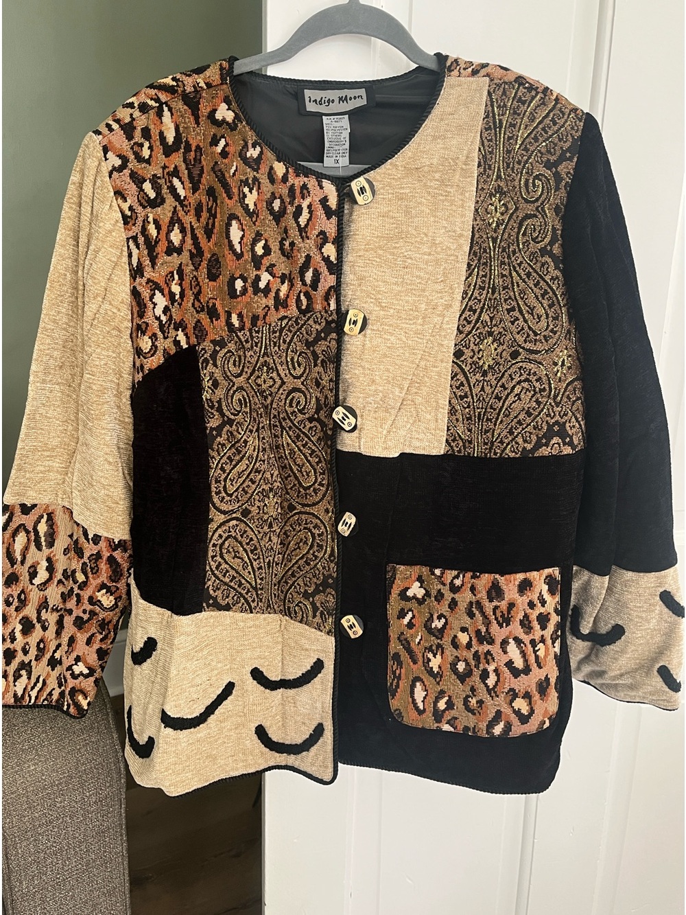 Indigo Moon Artisan Style Jacket NWT 1X